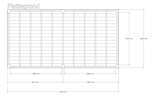 Douglas overkapping 307x583cm Verando, Living